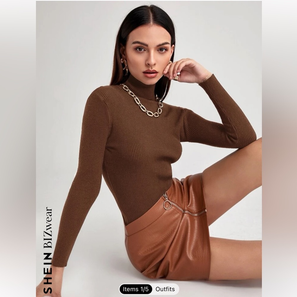 Brown Turtleneck